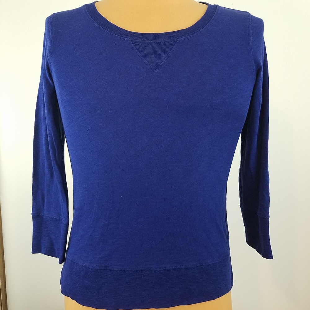 J. Crew Royal Blue Long Sleeve T-Shirt Sz XS